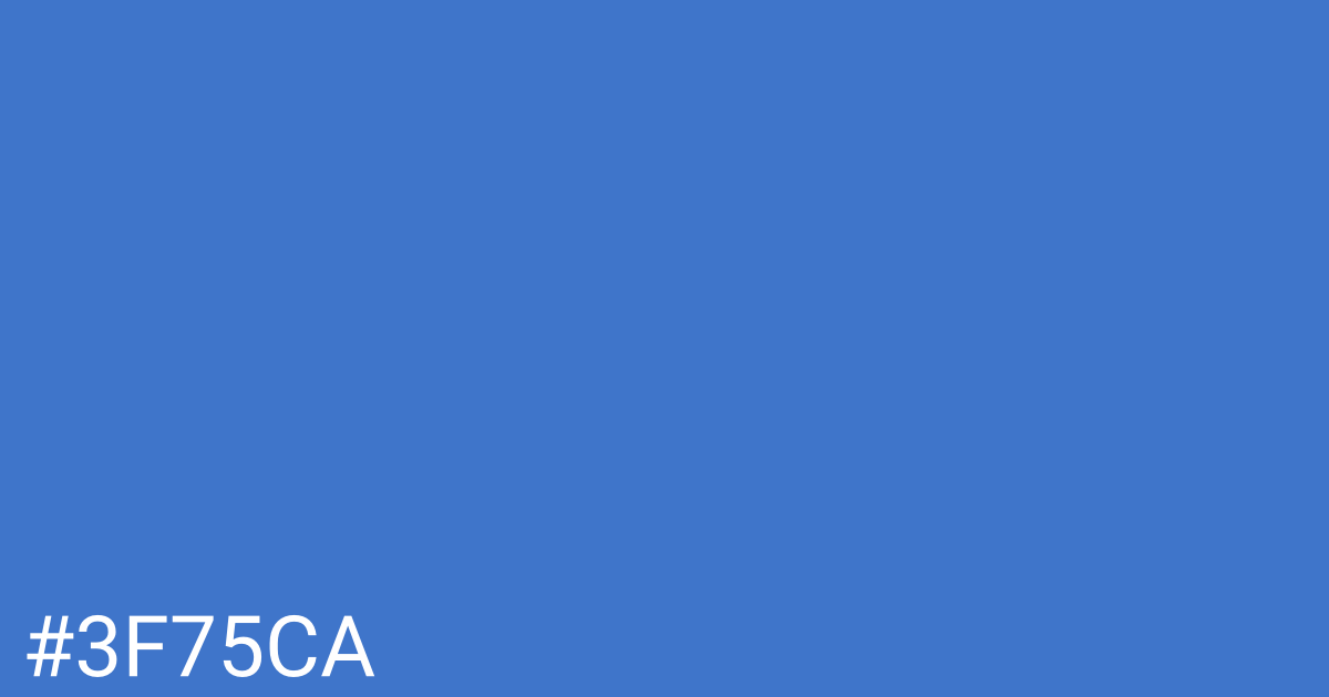 Hex color #3f75ca graphic