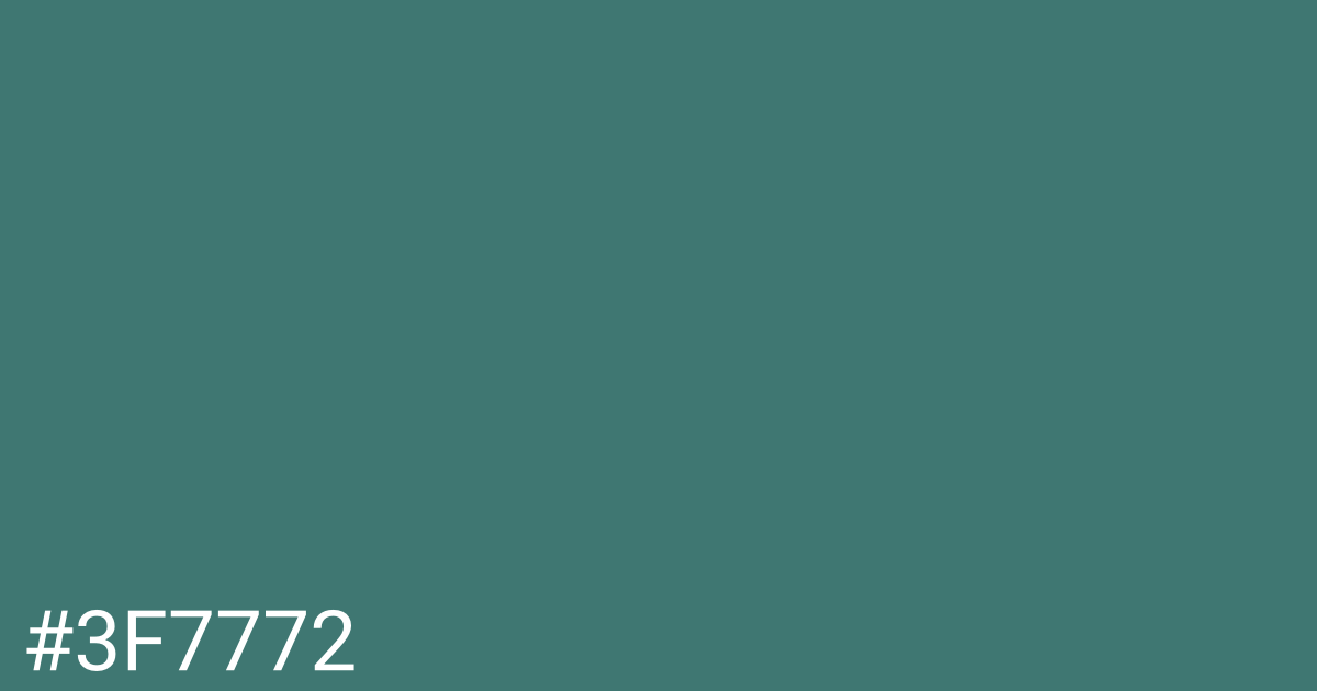 Hex color #3f7772 graphic