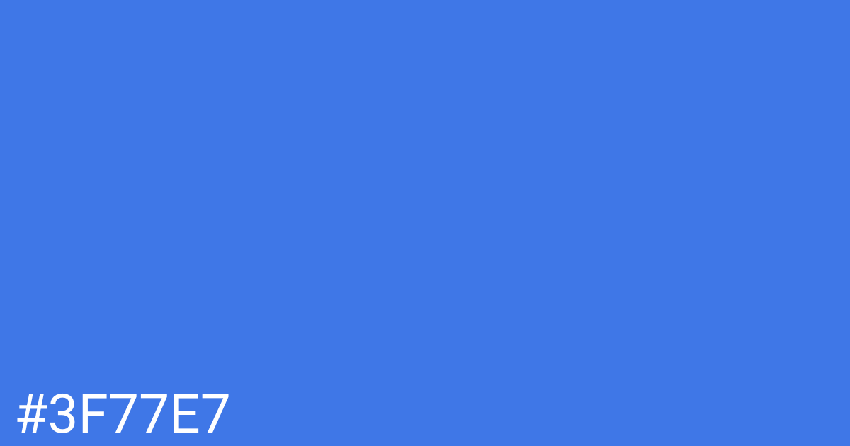 Hex color #3f77e7 graphic
