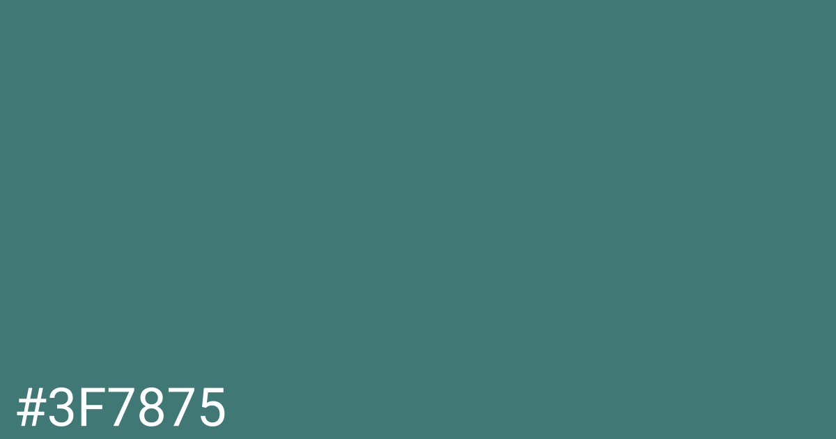 Hex color #3f7875 graphic