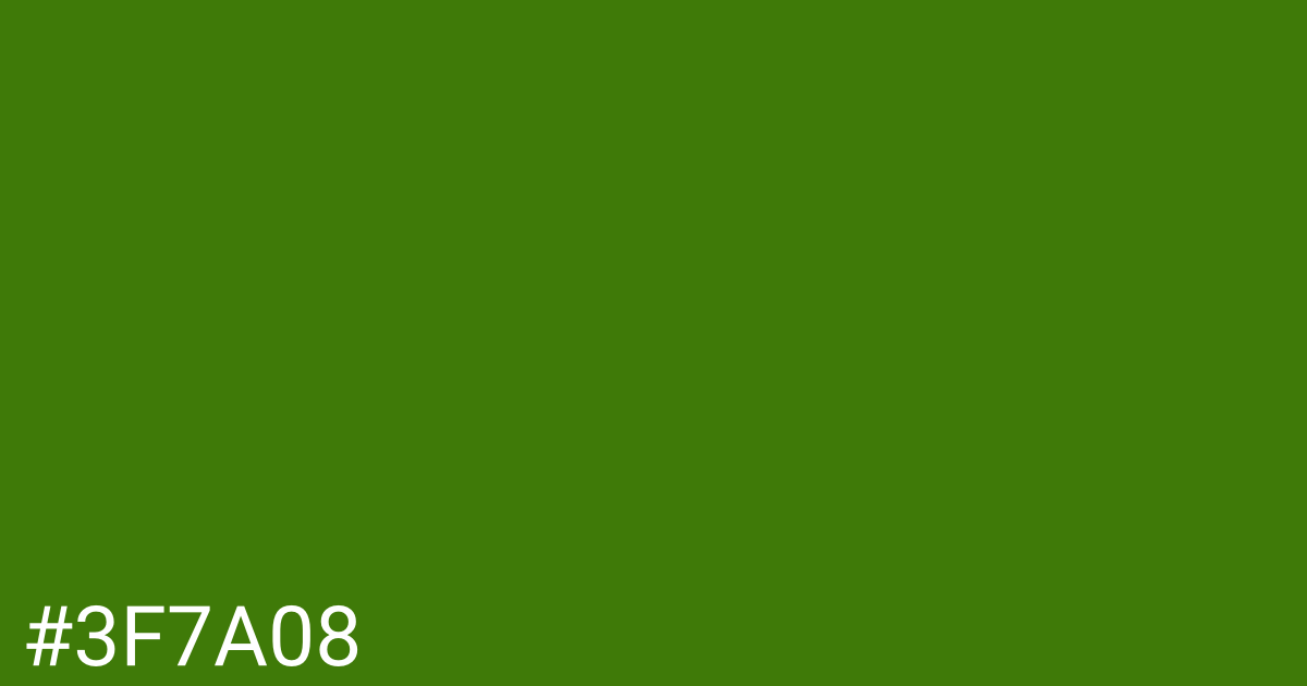 Hex color #3f7a08 graphic
