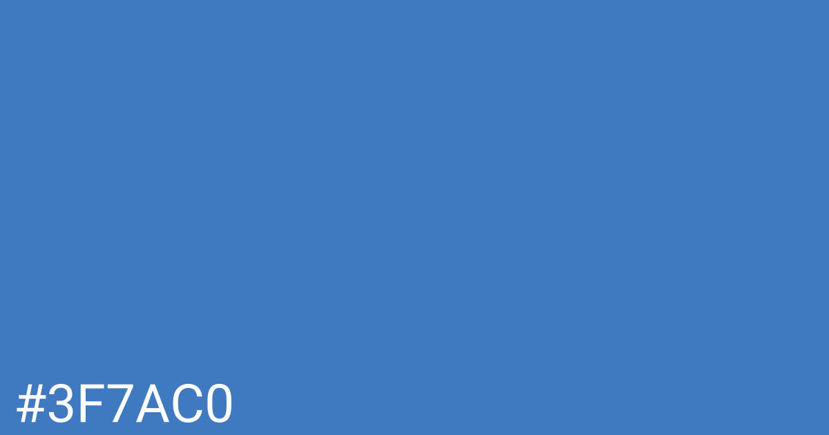 Hex color #3f7ac0 graphic