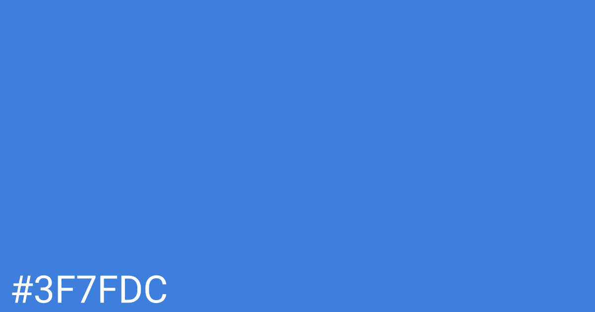 Hex color #3f7fdc graphic
