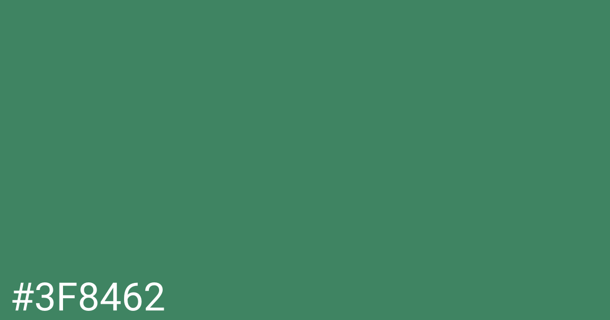 Hex color #3f8462 graphic