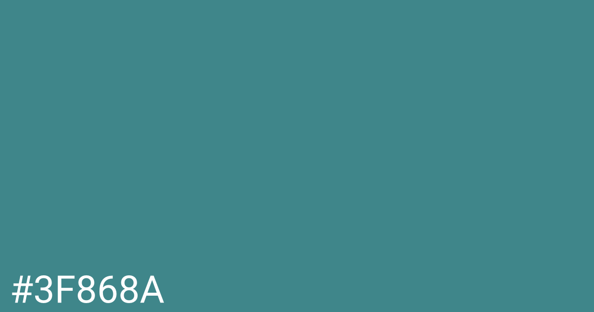 Hex color #3f868a graphic