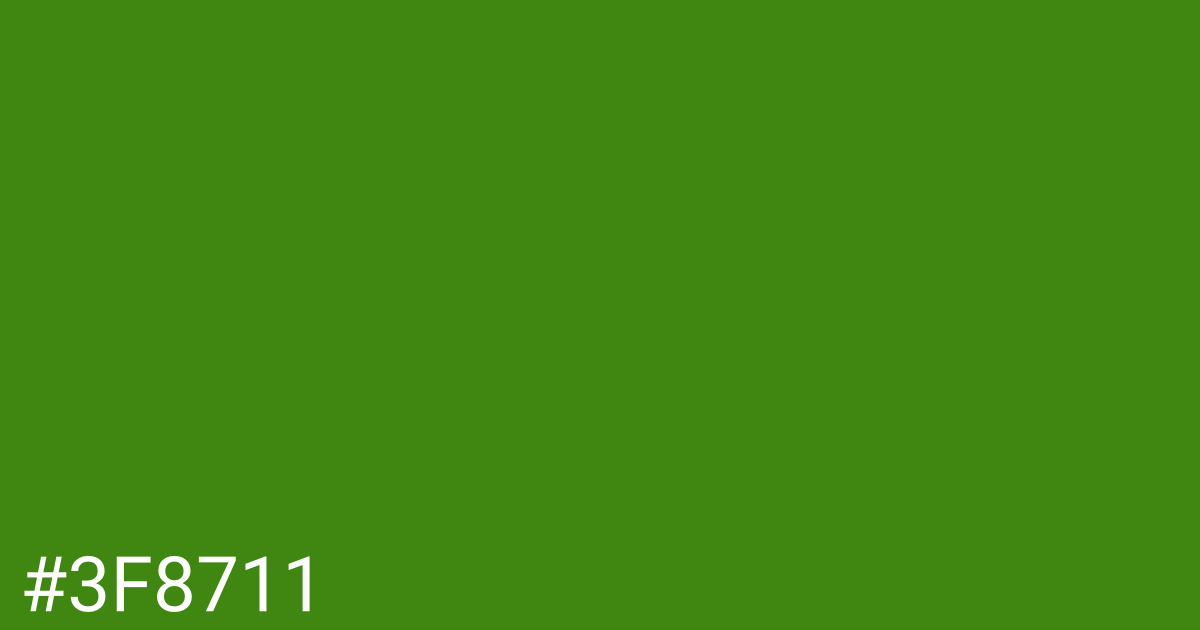 Hex color #3f8711 graphic