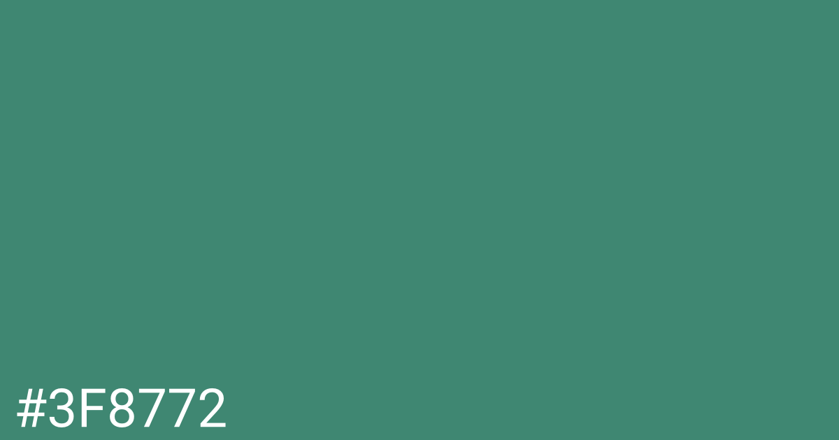 Hex color #3f8772 graphic