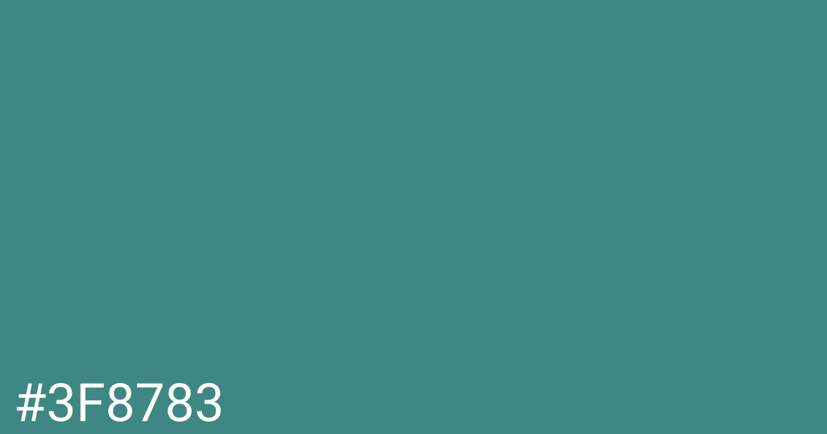 Hex color #3f8783 graphic