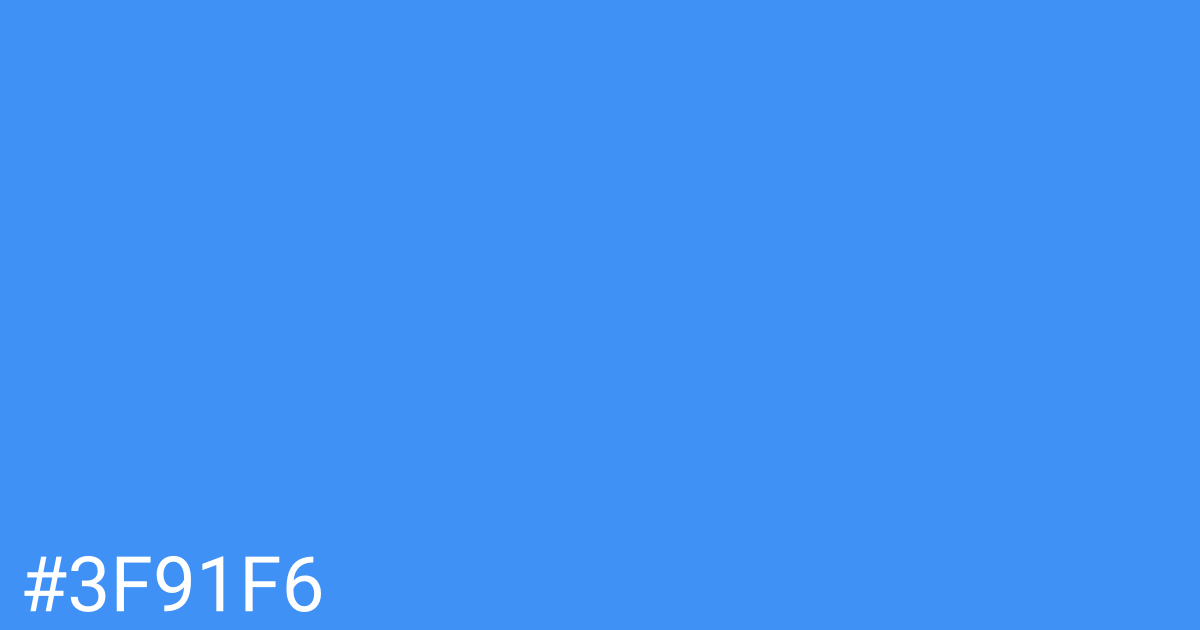 Hex color #3f91f6 graphic