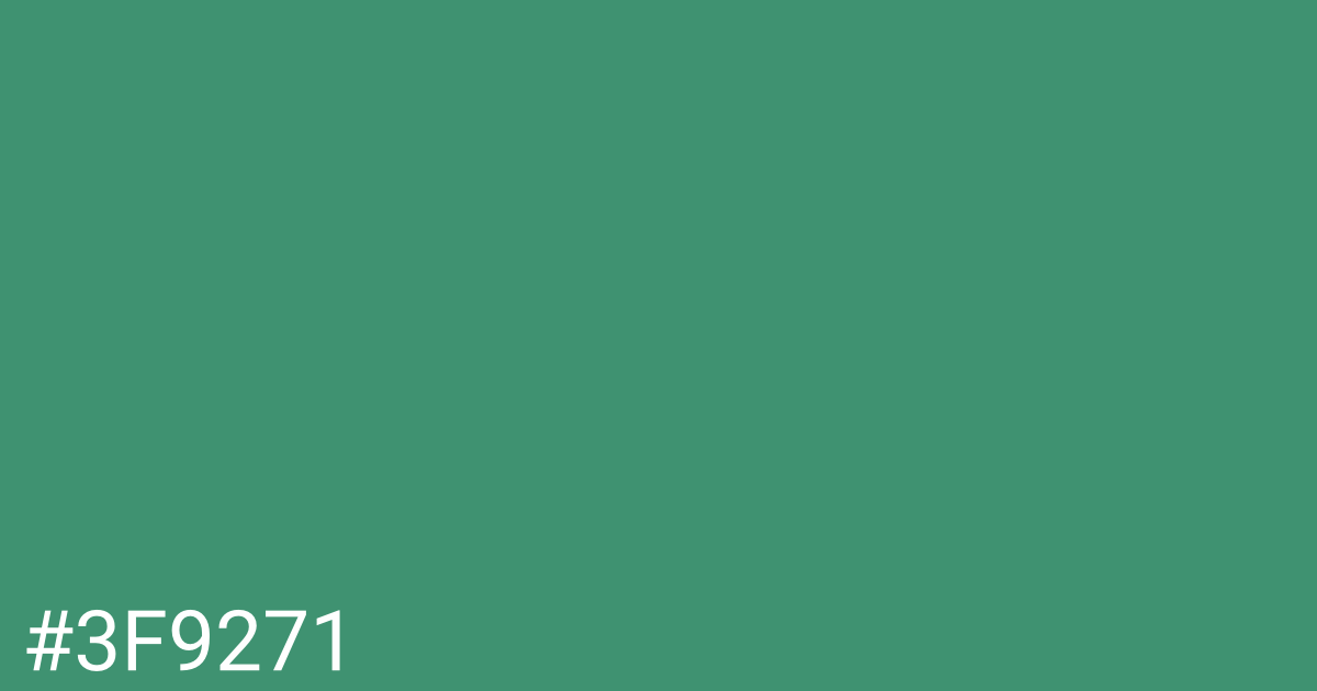 Hex color #3f9271 graphic