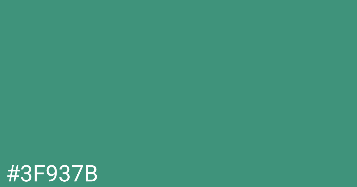 Hex color #3f937b graphic