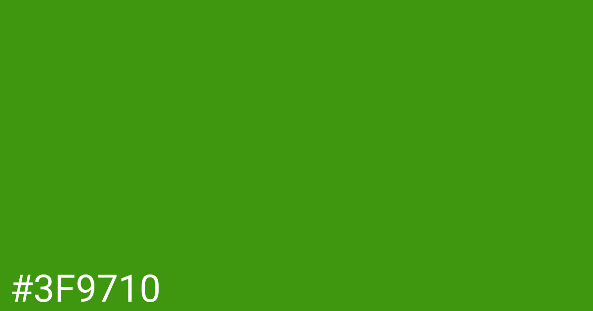 Hex color #3f9710 graphic