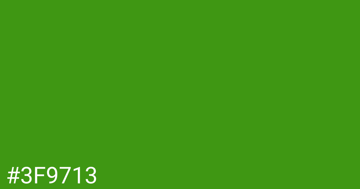 Hex color #3f9713 graphic