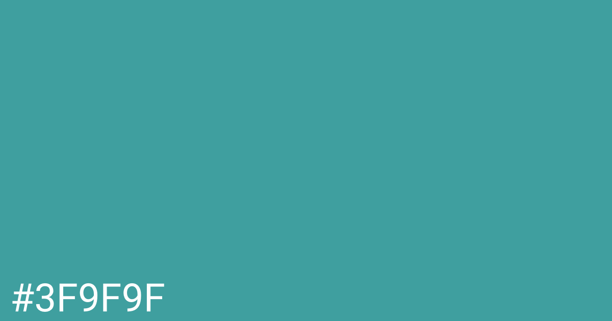 Hex color #3f9f9f graphic