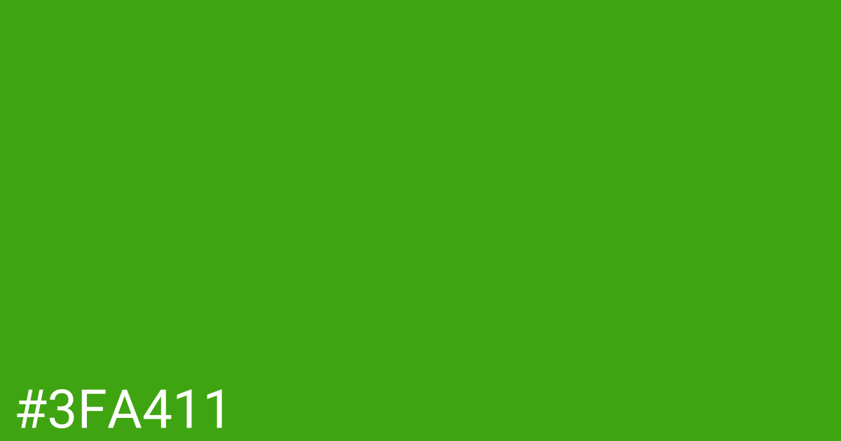Hex color #3fa411 graphic