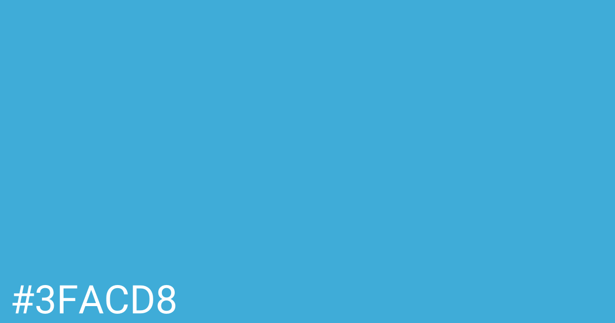 Hex color #3facd8 graphic