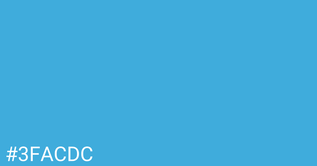 Hex color #3facdc graphic