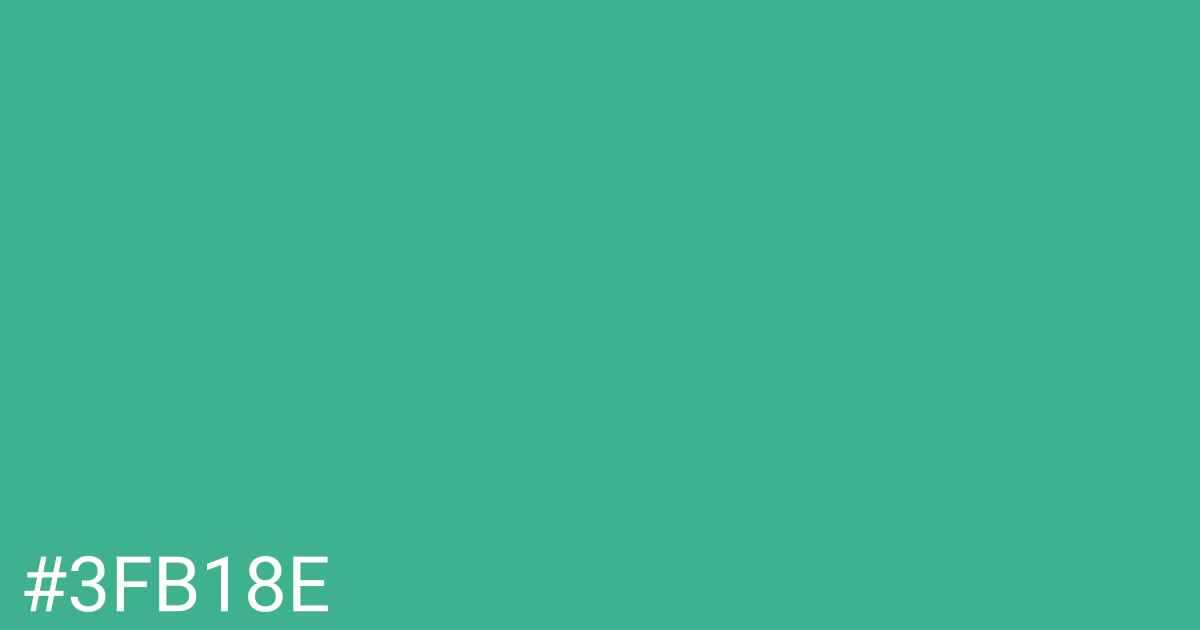 Hex color #3fb18e graphic
