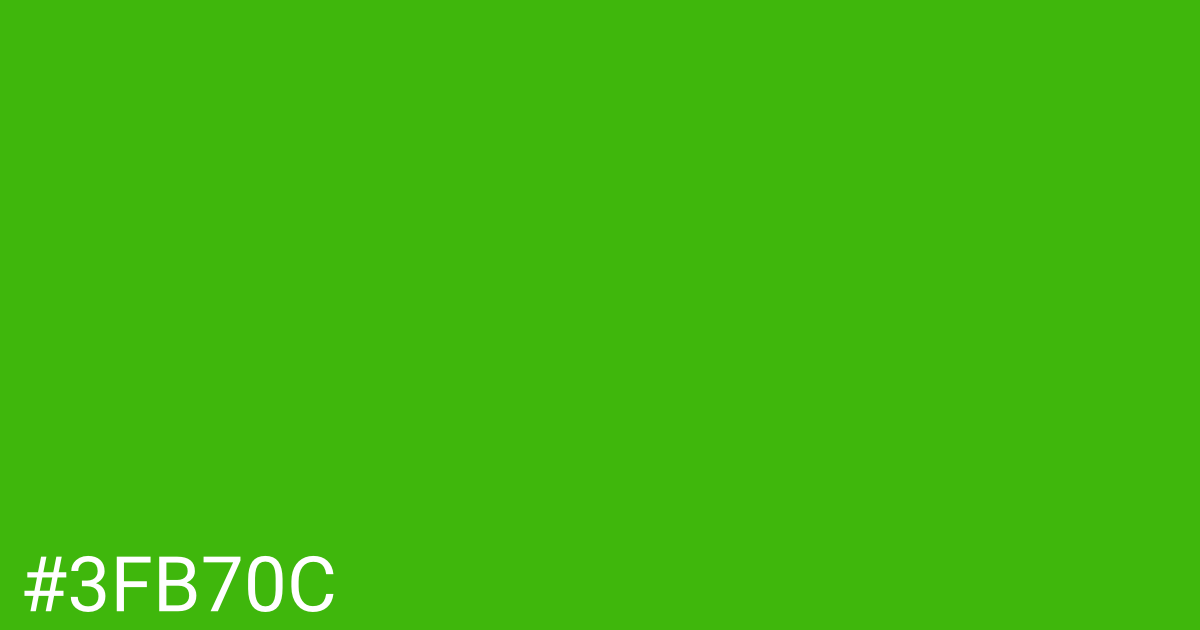 Hex color #3fb70c graphic