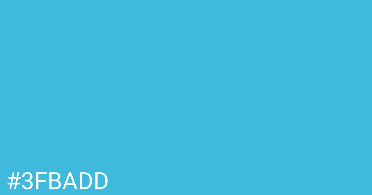 Hex color #3fbadd graphic