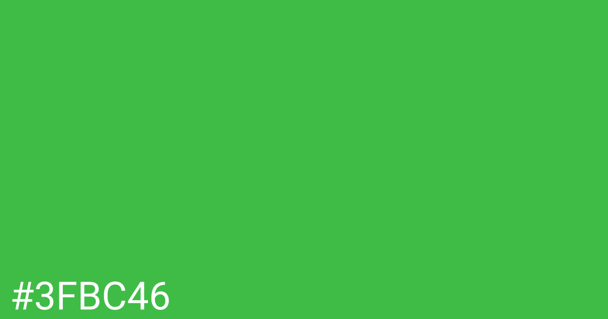 Hex color #3fbc46 graphic