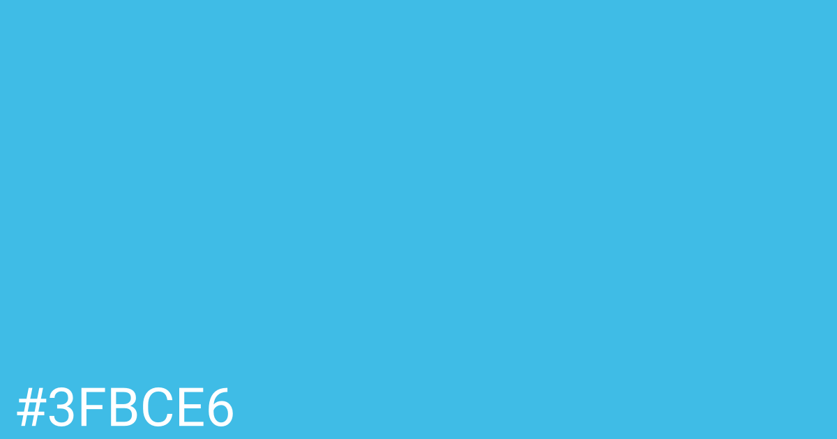 Hex color #3fbce6 graphic