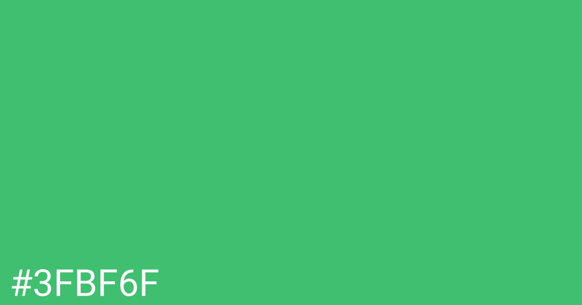 Hex color #3fbf6f graphic