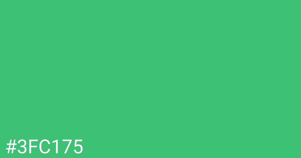 Hex color #3fc175 graphic