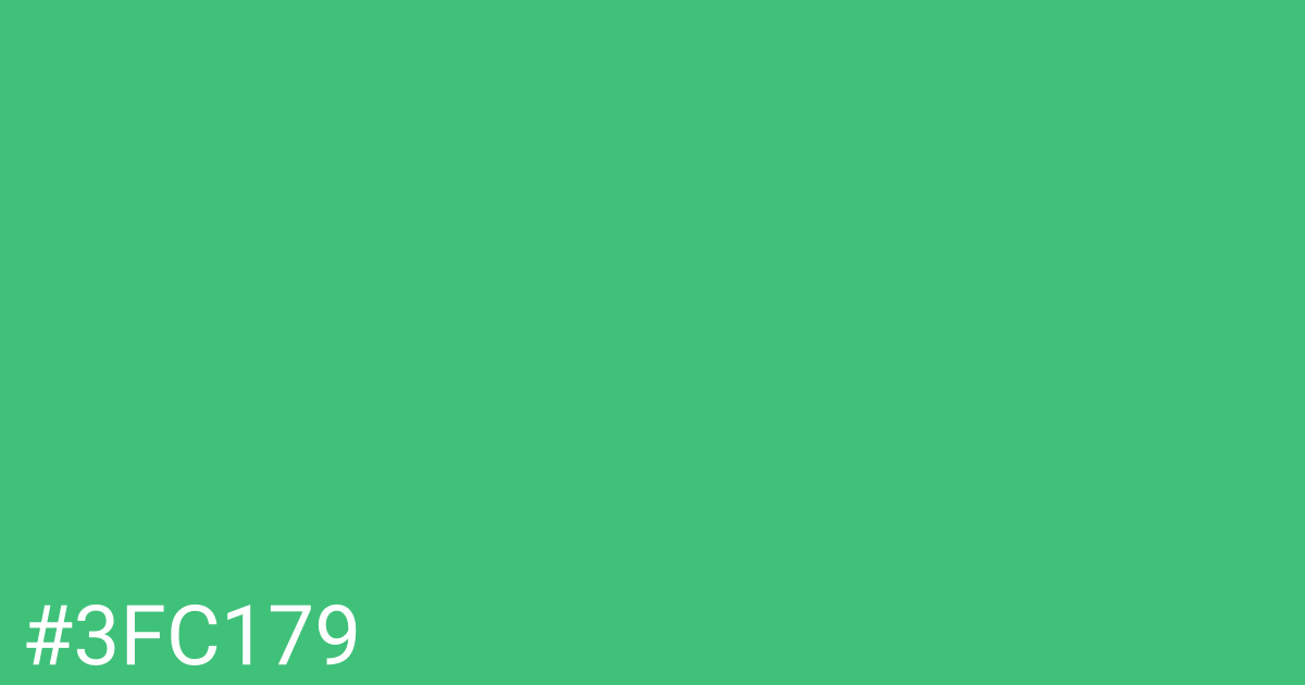 Hex color #3fc179 graphic