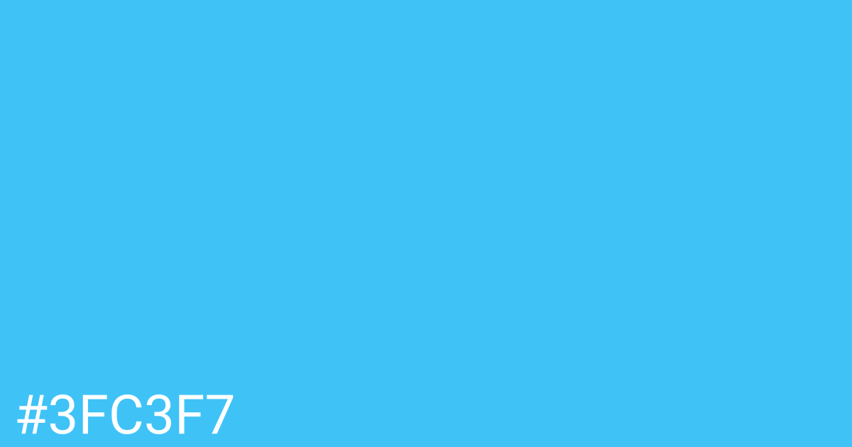 Hex color #3fc3f7 graphic