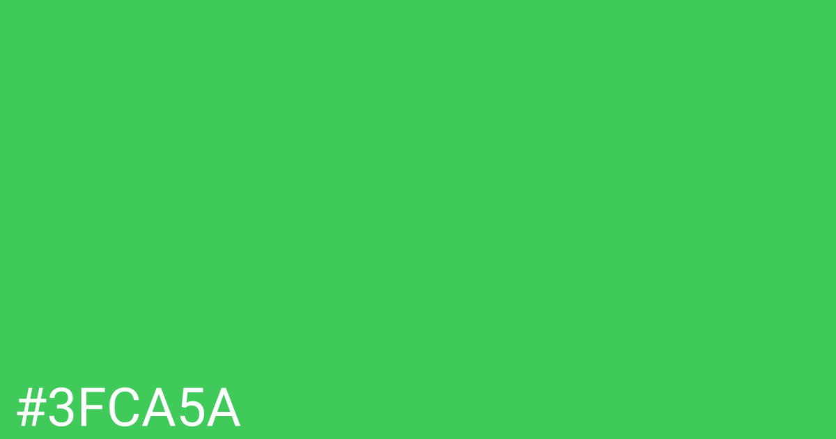 Hex color #3fca5a graphic