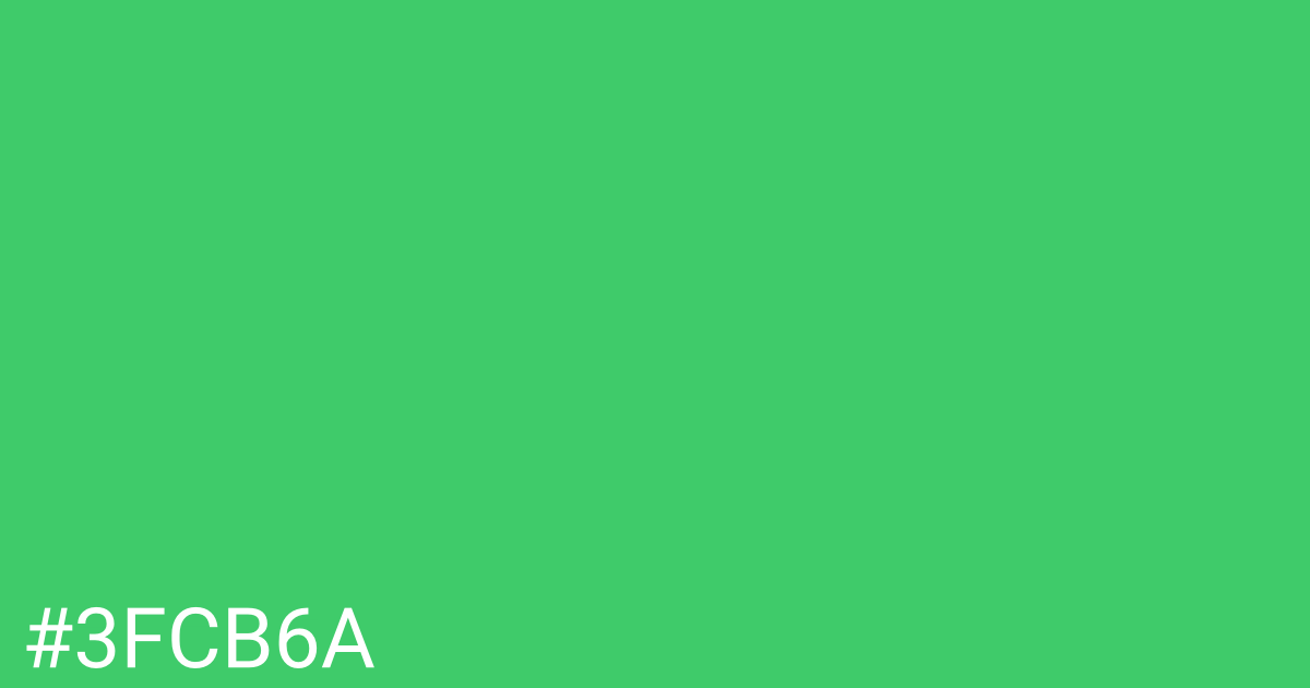 Hex color #3fcb6a graphic