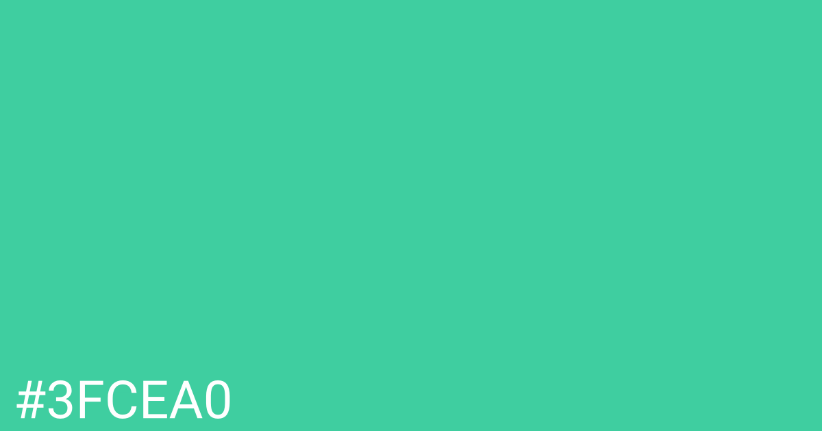Hex color #3fcea0 graphic