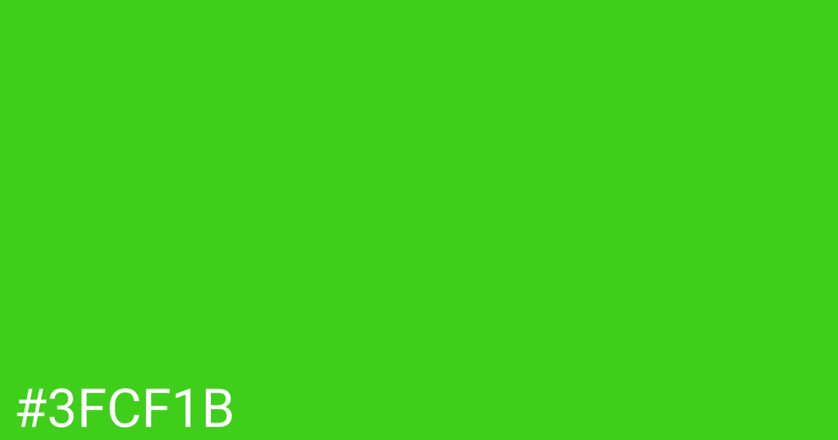 Hex color #3fcf1b graphic