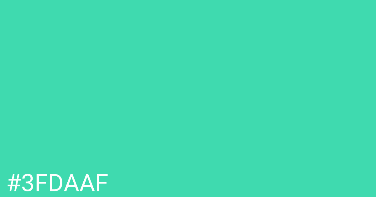 Hex color #3fdaaf graphic