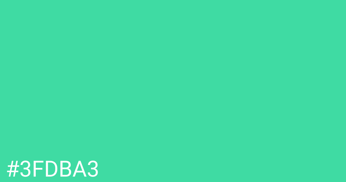 Hex color #3fdba3 graphic