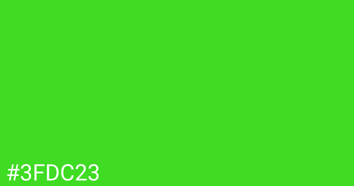 Hex color #3fdc23 graphic