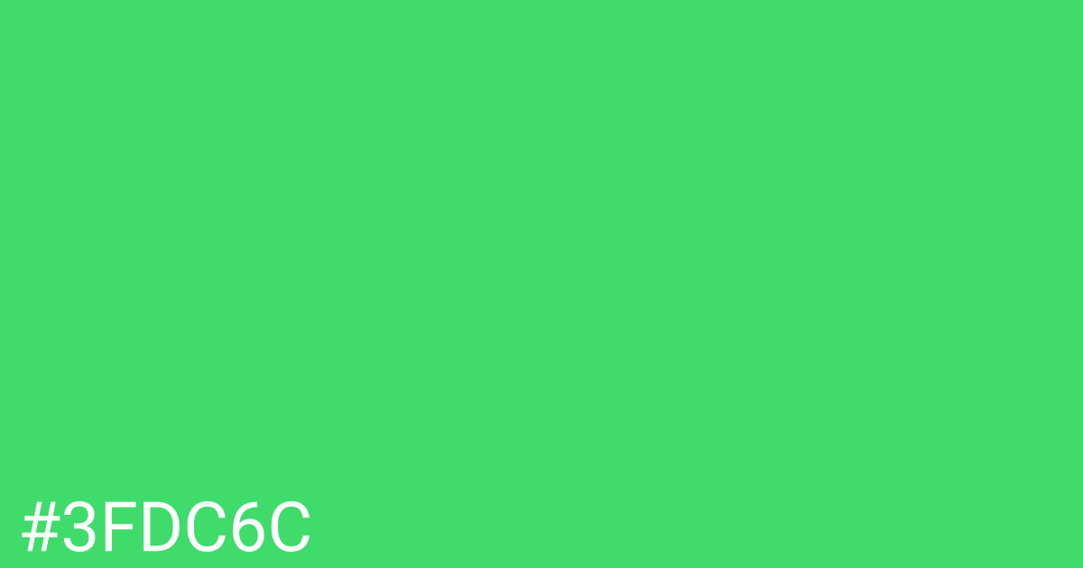 Hex color #3fdc6c graphic