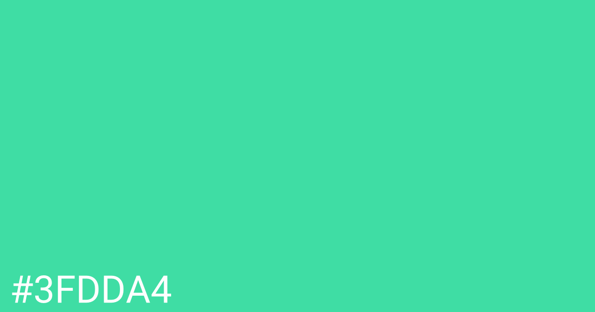 Hex color #3fdda4 graphic