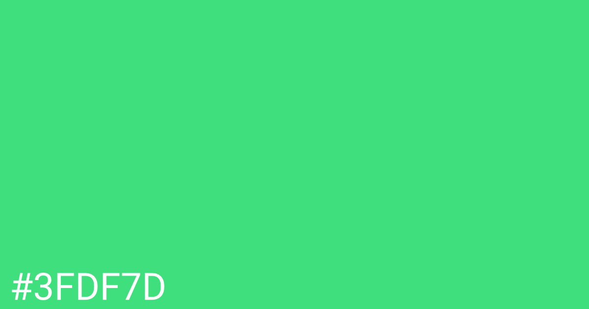 Hex color #3fdf7d graphic