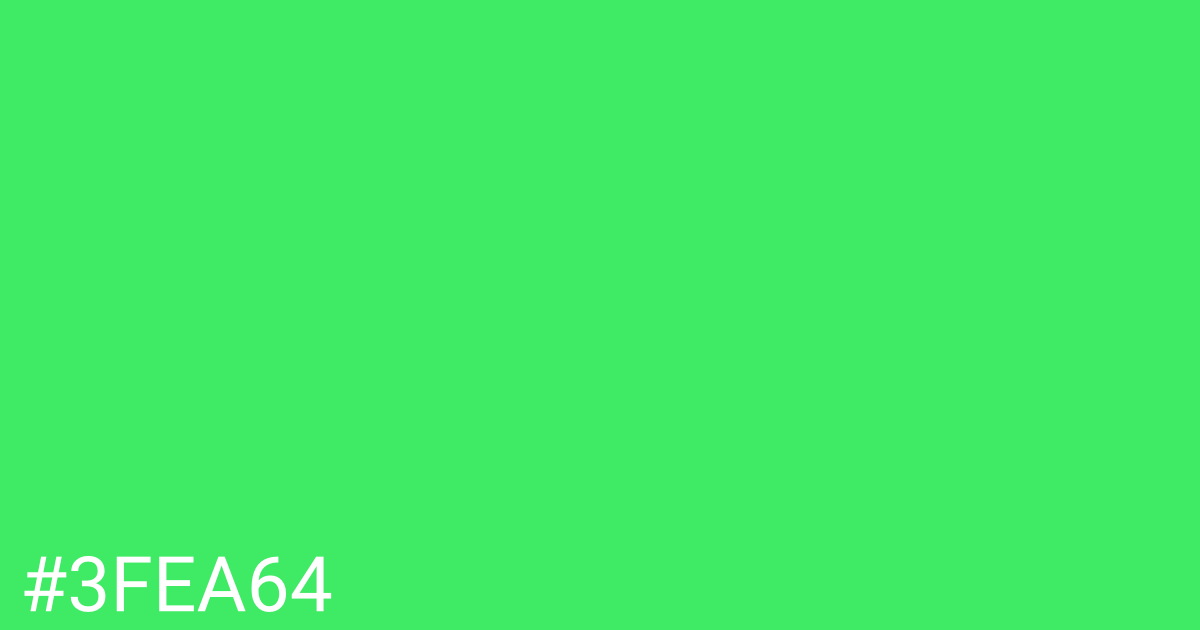 Hex color #3fea64 graphic