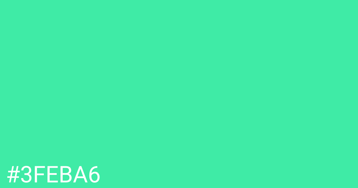 Hex color #3feba6 graphic