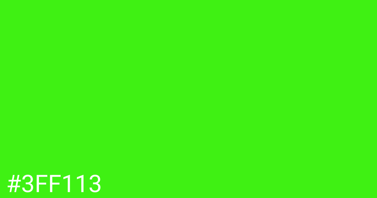 Hex color #3ff113 graphic