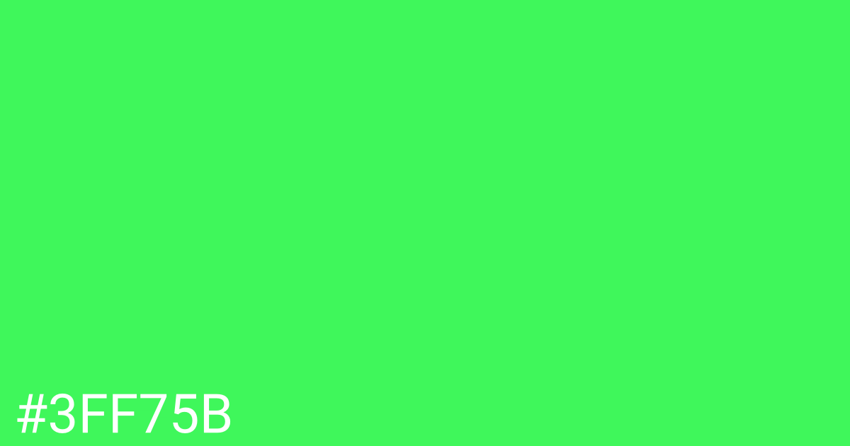 Hex color #3ff75b graphic