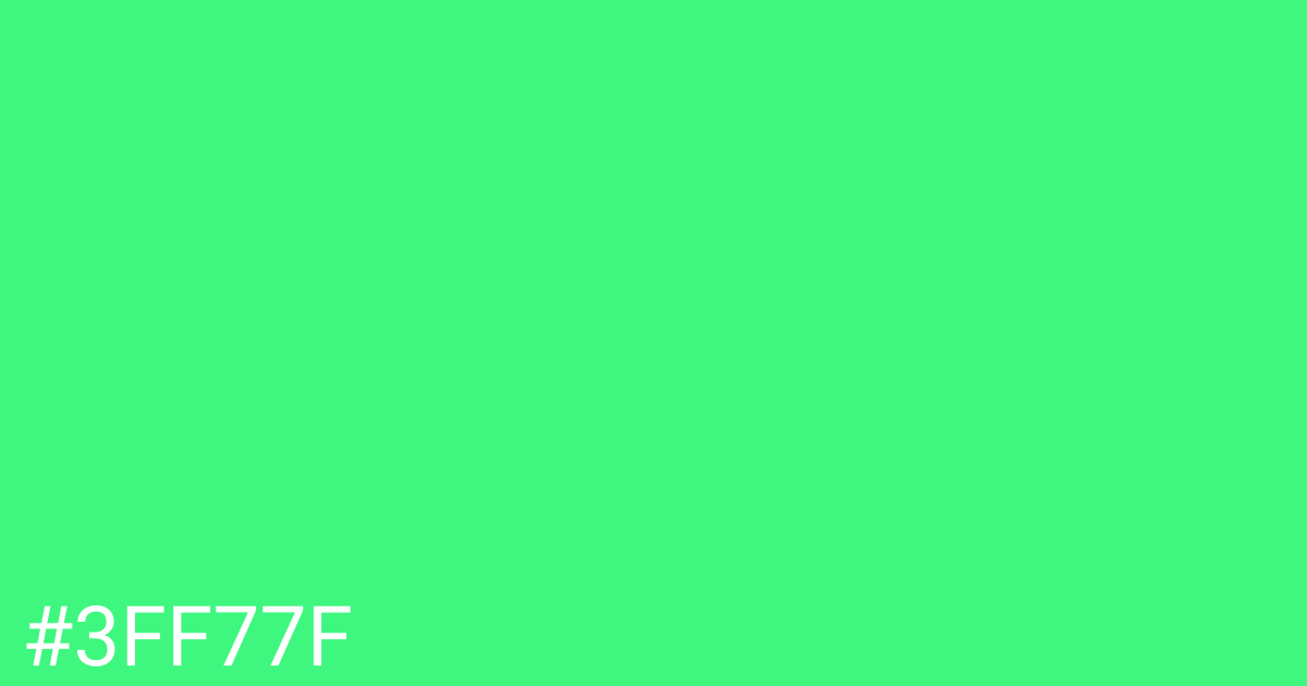 Hex color #3ff77f graphic