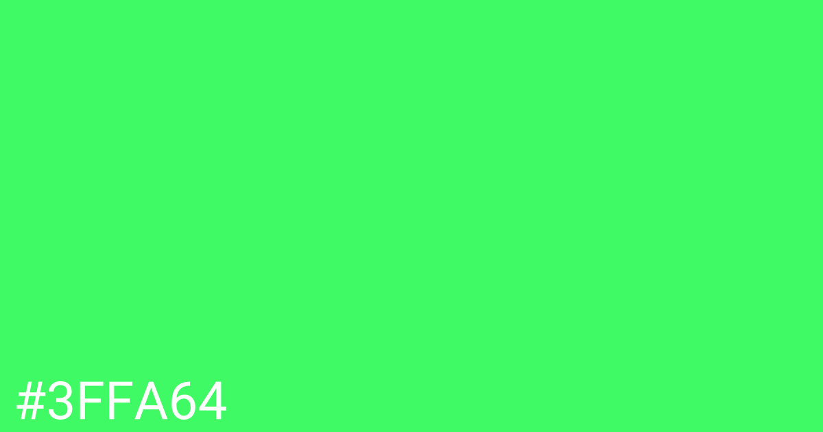 Hex color #3ffa64 graphic