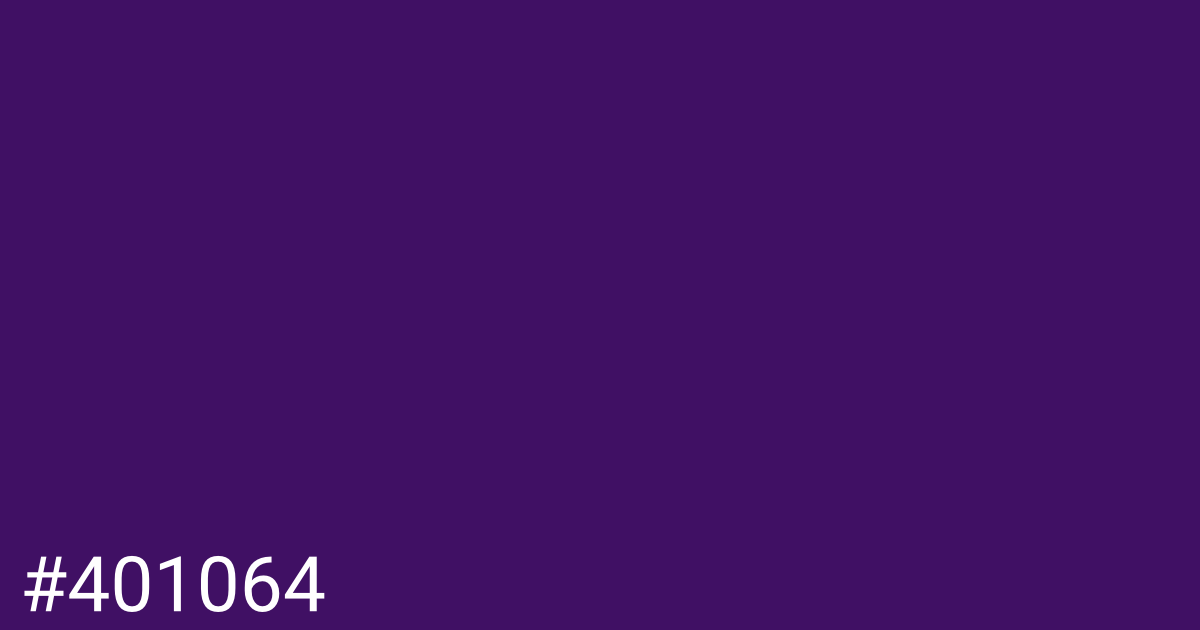 Hex color #401064 graphic