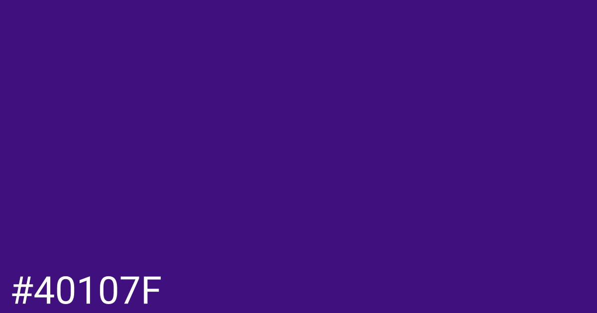 Hex color #40107f graphic