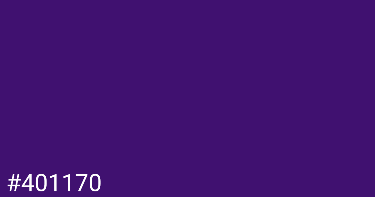 Hex color #401170 graphic