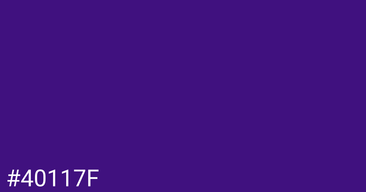 Hex color #40117f graphic